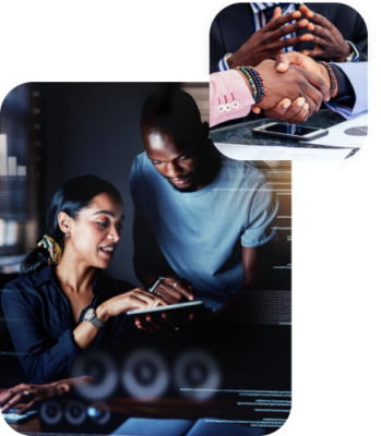 Gent and lady working together shaking hands | NAIVAS partners and supplier brands