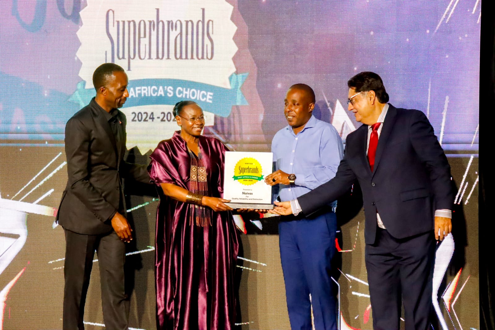 Naivas team receiving the Superbrands award for East Africa | online shopping in Kenya